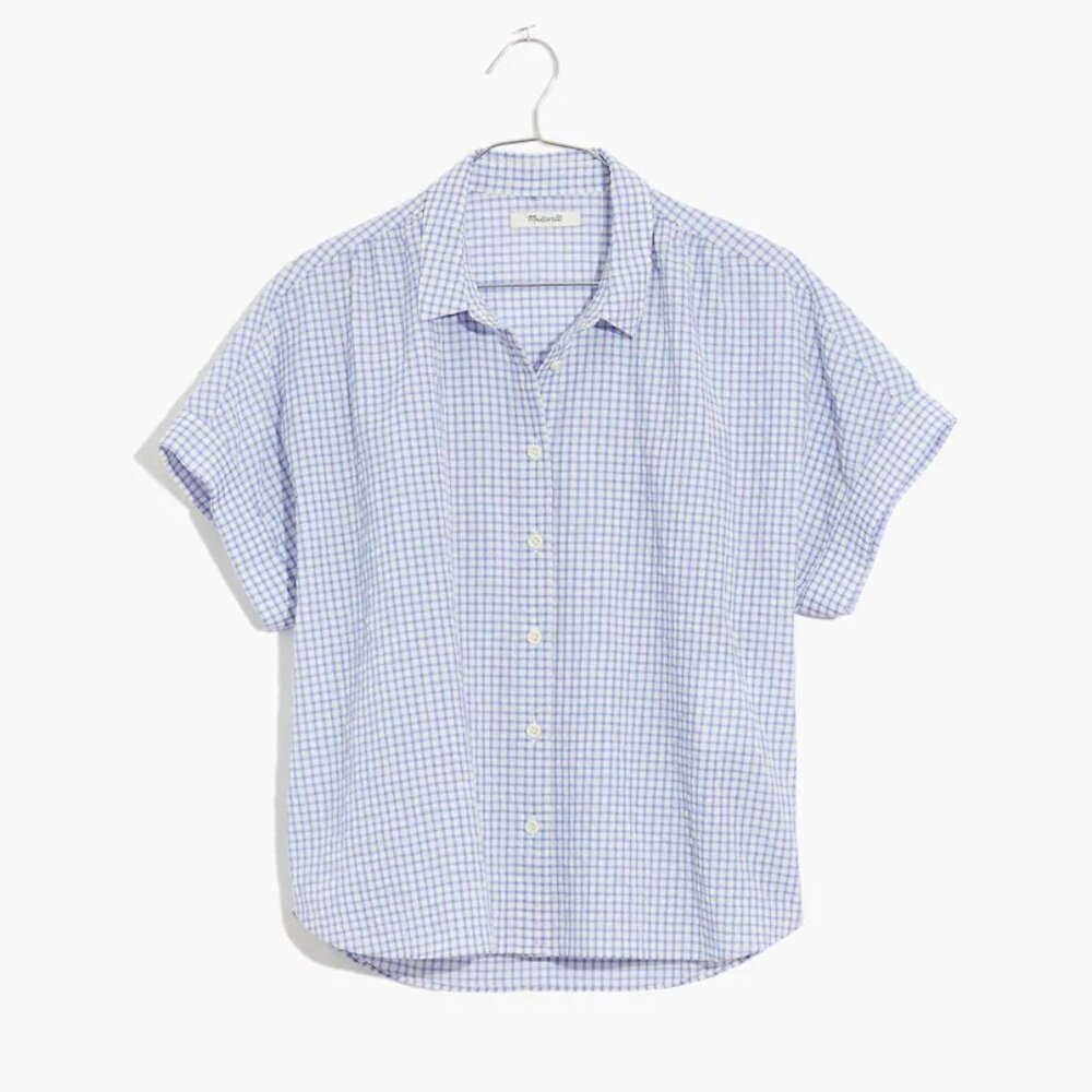 Madewell - Hilltop Shirt in Seersucker Gingham Check; Size S